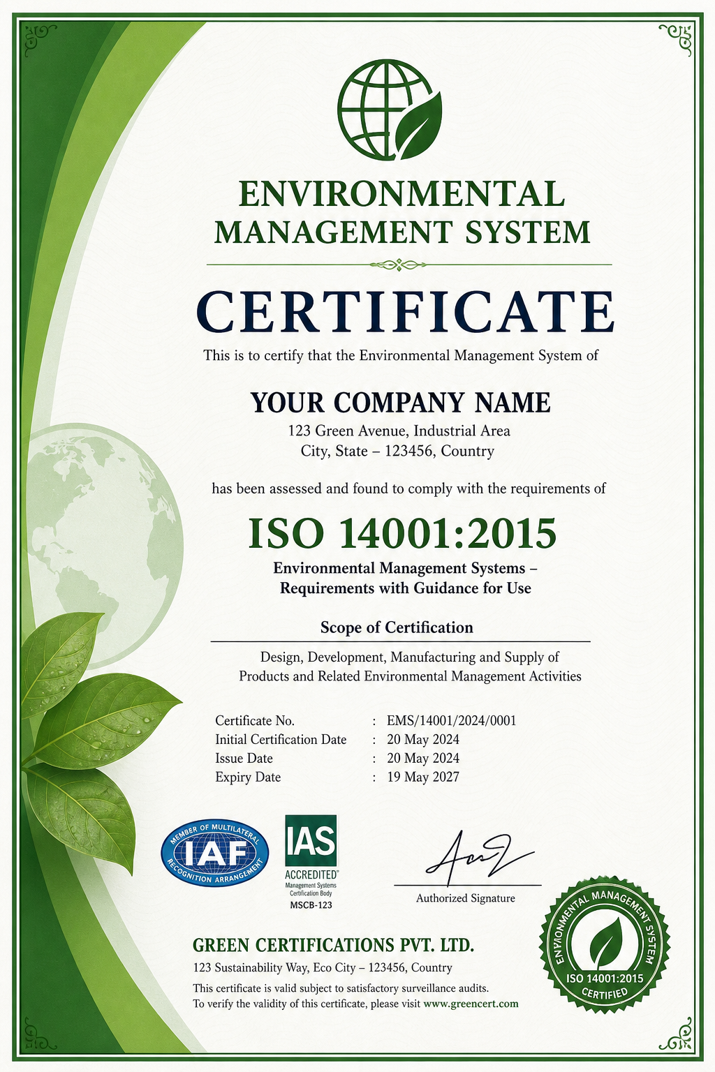 ISO 14001 Çevre Yönetim Sistemi